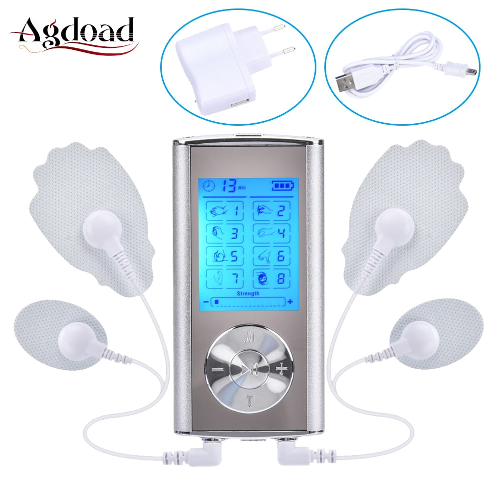 Body Massager Rechargeable Electric Pain Relief Machine 8 Modes Tens Unit Portable Pulse Massager Muscle Stimulator Pain Relieve