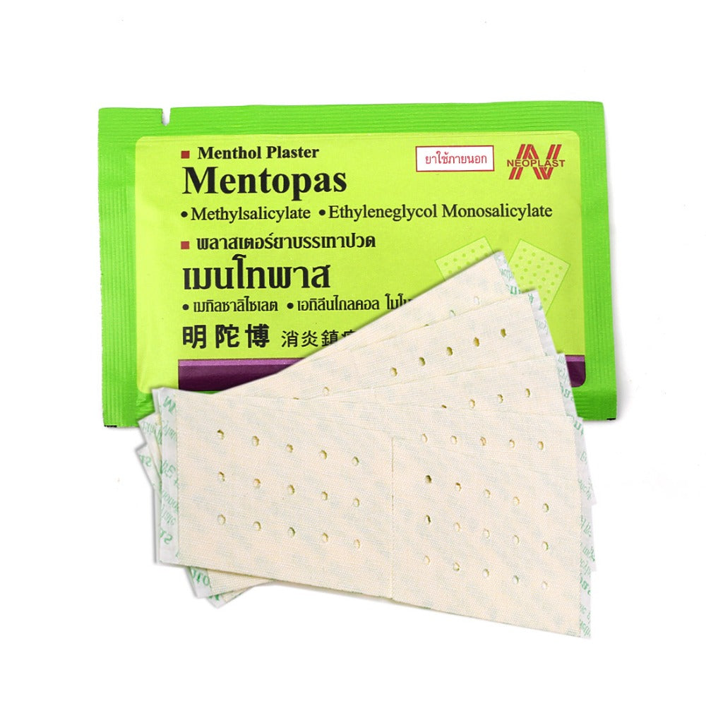 200pcs/ 20 Bags Thailand Mentopas Inflammatory Pain Relief Plaster for Muscle Aches Pain /Relief Muscular Fatigue/Arthritis