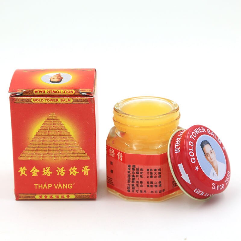6pcs Vietnam Gold Tower Balm Active Cream 20g/bottle Relieving Itching Muscle Joint Rheumatism Pain-Killer Detumescence Ointment