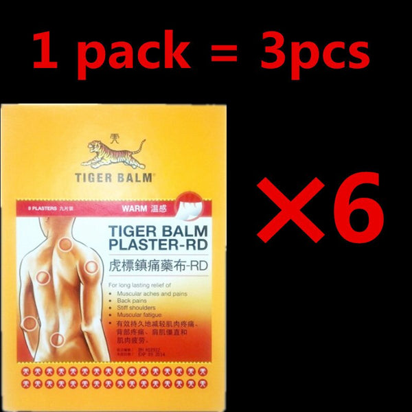 18 Sheets Tiger Balm Plaster medical Patch Pain Relieving, Warm Medicated Pain Relief, Plaster-RD, Relief Muscular Aches 10*14cm