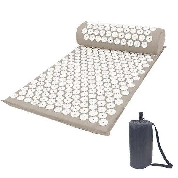 Massage mat Cushion Shakti Mat Acupressure Relieve Back Body Pain Spike Mat Acupuncture Massage Yoga Mat with Pillow 66*42cm