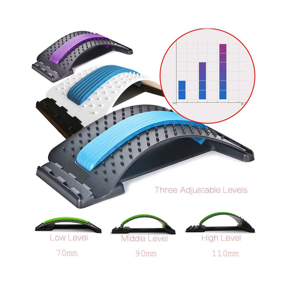 Back Massage Massager Magic Stretcher Stretch Equipment Lumbar Support Relaxation Mate Spinal Pain Relieve Chiropractor Fitness